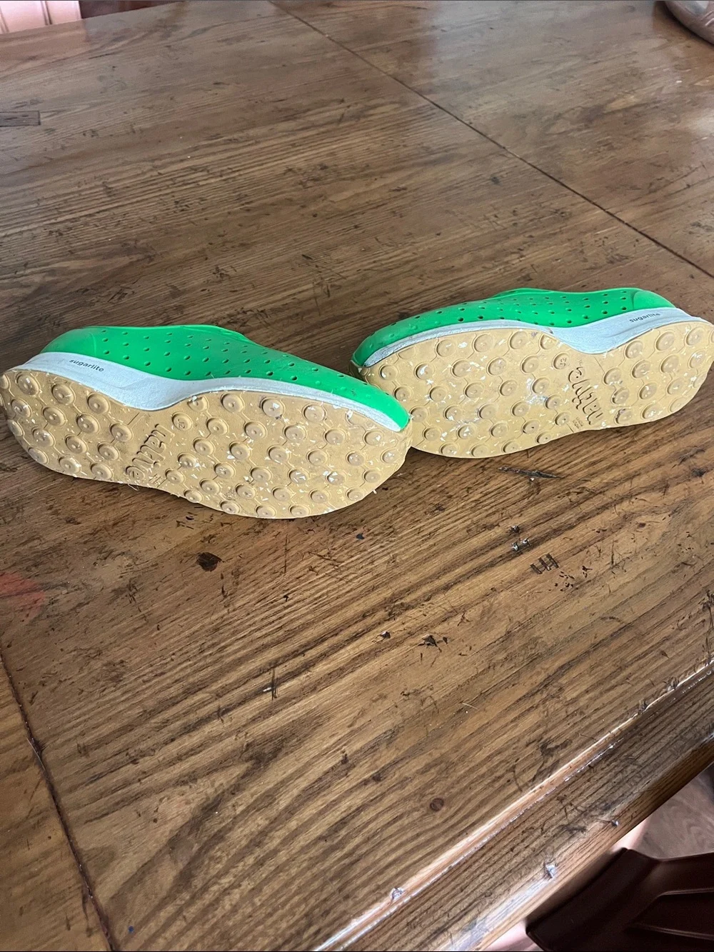 Native Kids Slip-On Water Shoes in Neon Green